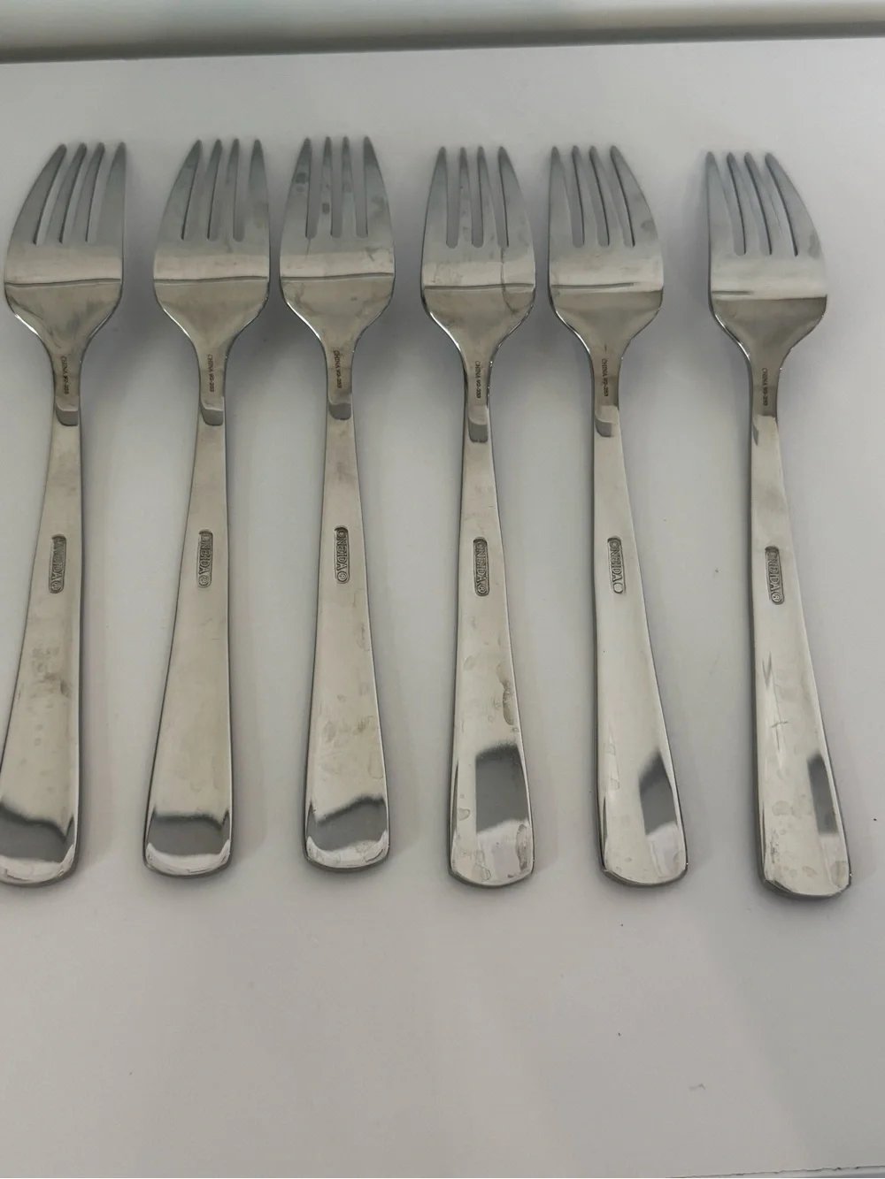 Set of 6 ONEIDA Dinner Forks Apitude Pattern Stainless Steel